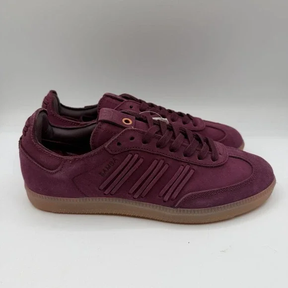Adidas Samba Deep Hue Pack Shoes Womens 7.5 Burgundy/Maroon Gum Sneakers BY2834 - Picture 2 of 15